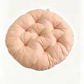 Cojín de asiento redondo grueso acolchado en rosa melocotón para sillas de oficina y comedor - Diámetro 40CM / Albaricoque