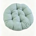 Cojín redondo acolchado de estilo minimalista en color verde menta para oficina o casa - Diámetro 40CM / Verde Grisáceo
