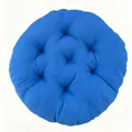 Cojín de silla redondo azul grueso acolchado para sillas de comedor o de oficina - Diámetro 40CM / Azul zafiro