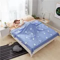 Portable pure cotton travel sleeping bag with white seagull pattern on light blue - 80*230CM / Blue Seagull