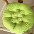 Cojín de silla redondo acolchado verde lima vibrante para sillas de comedor interior - Diámetro 40CM / Verde Fruta