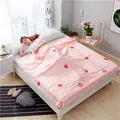 Cozy pink cotton travel sleeping bag liner with strawberry print for hotel hygiene - 80*230CM / Sweet Strawberry