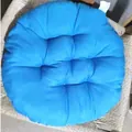 Cómodo cojín redondo azul engrosado para sillas de comedor y sillas de oficina - Diámetro 40CM / Azul cielo