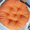 Cómodo cojín redondo naranja acolchado para sillas de oficina y sillas de comedor - Diámetro 40CM / Naranja