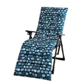 Thickened blue lounge chair cushion featuring cute white cat pattern and character print - 48x170cm / Blue Background Cat