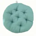 Cojín de asiento redondo grueso turquesa para sillas de comedor, oficina y tatami - Diámetro 40CM / Verde Salvia