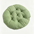 Cojín de silla redondo grueso verde salvia para comedor oficina o suelo tatami - Diámetro 40CM / Verde Frijol