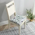 Cojín de silla grueso de algodón y lino con diseño de pinos y renos, suave y cómodo - 45x45cm / Cuadrado - Ciervo