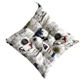 Cojín cuadrado grueso para silla de algodón y lino con estampado náutico vintage - 40*40cm / Cuadrado - Faro Náutico