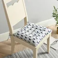 Cojín de silla grueso de algodón y lino con motivo de ballena azul para el hogar - 40*40cm / Estilo Ballenita (Cuadrado)