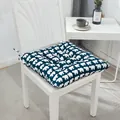 Cojín cuadrado azul marino para silla con lindo estampado de osos blancos - Estampado de Oso Polar / 40x40cm