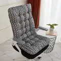 Detail showing thick integrated seat and backrest cushion with grey chevron pattern - [Integrated Pad] 44*93cm / Gray Arrow Print
