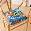 Cojín cuadrado grueso con estampado floral para sillas de oficina o sillas de comedor - Flor de Siete Colores / 40x40cm