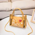 Trendy gele transparante crossbodytas voor kinderen met It's mine bedrukte binnentas - Geel