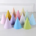 16cm bunte Makronen Geburtstagshüte für Kindergeburtstagsfeiern im Set - Gemischter Stil (HQ175) / 12er Set / Gemischte Farben