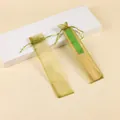 Funda de organza verde 23cm, elegante bolsa de regalo con cordón para abanicos plegables - 6x25.5cm / Verde Militar