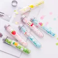 Fiocchi di sapone a forma di cuore in mini provette per il lavaggio delle mani all'aperto - Bottiglia / serie di frutta