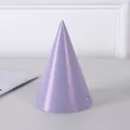 Lila 16 cm kegelförmiger Papier-Partyhut für die Geburtstagsfeier von Kindern, Dekoration - Einzelstück (HQ175) / Lila