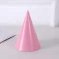 Premium 16cm rosa Macaron Papier Geburtstagshut für die Dekoration von Kinderpartys - Einzelstück (HQ175) / Rosa