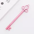Creatieve gelpen in vintage sleutelvorm, metallic roze afwerking voor kantoor en schoolspullen - Pruimenbloesem Knop / Roze