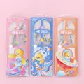 Set de 4 règles scolaires mignonnes avec motif d'astronaute poussin de dessin animé - 快乐星球系列 / 20cm