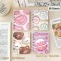 Set de cuatro mini cuadernos de espiral con bonitas cubiertas 3D de dibujos animados - Planeta Feliz / 1本装