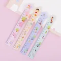 Lot de 4 règles mignonnes transparentes en plastique de 15 cm pour enfants et étudiants - Cirque / 15cm