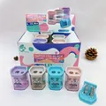 Morandi-Farben Doppeloch-Anspitzer-Set mit Kunststoff-Displaybox - Rhombus (332) / Morandi Farbe