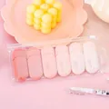 6-teiliges ästhetisches Korrekturband-Set mit Farbverlauf und Klarsichttasche für Schüler - 6er Set / Verlauf Rosa