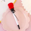Creative red boxing glove ballpoint pen with slow rebound PU stress relief for students - Black Barrel Red Fist