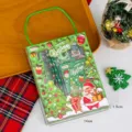 Festliches grünes Weihnachts-Schreibwaren-Geschenkset für Kinder mit Bleistiften - 6件套(XM2018手提套装) / Grün