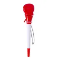 Creative red boxing glove ballpoint pen with PU slow rebound stress relief design - White Barrel Red Fist