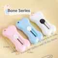 Portable mini bone-shaped utility knives in pink blue and white for DIY and box opening - Bone Series