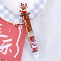 Süßer Weihnachts-Kugelschreiber mit Rentier-Figur und 10 bunten Minen als Geschenk. - Weihnachtsrentier