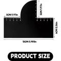Hairline shaping tool dimension guide with precise measurements in centimeters and inches - T-shaped