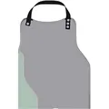 Waterproof adult feeding bib for elderly with adjustable neck strap in grey and light green - Light Gray
