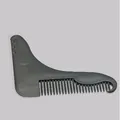 Professional black beard styling comb and grooming template for men's facial hair care - L-Shaped / Black