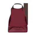 Burgundy waterproof adult bib for elderly with adjustable strap and crumb catcher - Burgundy