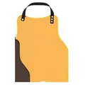 Professional yellow waterproof adult bib with detachable crumb catcher pocket for elderly - Yellow