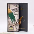 Coffret cadeau stylo plume vintage vert avec plumes de rechange et flacon d'encre - Vert Foncé