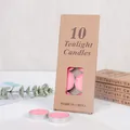 Paquete de 10 velas de té rosas en caja kraft para fundir cera de sellos lacre - Paquete de 10 / Rosa