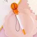 Creative basketball topper ballpoint pen with slow-rebound stress relief PU ball - Basketball Shape
