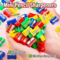 Mini candy-colored manual pencil sharpeners with steel blades for school kids - Multicolor