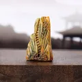 Detailed miniature Chinese style rockery ornament for Zen garden micro landscape decor - Style A