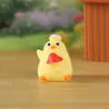 Mini figura de pollito de resina con hongo rojo para decoración de micro paisajes DIY - Sosteniendo Champiñón Rojo (Estilo F)