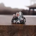Handgefertigtes chinesisches Miniatur-Steingarten-Ornament für Zen-Mikrolandschaften - Stil M