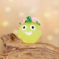 Petite figurine d'elfe lumineuse en résine avec fleurs pour décor de micro-paysage - Grande Taille (Sans Pieu) / Grand Esprit Solide Jaune