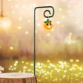 Piquet de jardin en résine lumineuse esprit citrouille pour décor de micro-paysage - Petite Taille (Avec Pieu) / Petit Esprit Lumineux Orange Avec Pieu