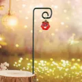 Pic de jardin en résine sprite rouge lumineux pour micro paysage et pots - Petite Taille (Avec Pieu) / Petit Esprit Lumineux Rouge Avec Pieu