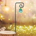 Ornement de piquet de jardin lutin en résine lumineuse bleue pour micro-paysage décoratif - Petite Taille (Avec Pieu) / Petit Esprit Lumineux Bleu Avec Pieu